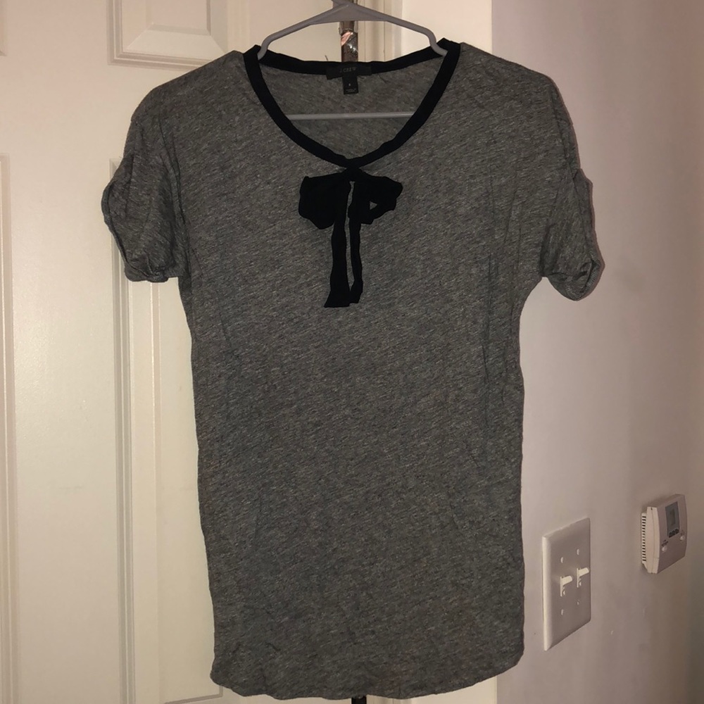 J.crew short sleeved bow tshirt